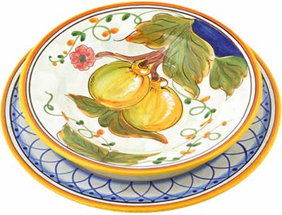 Keramikgeschirr Set im Design Positano