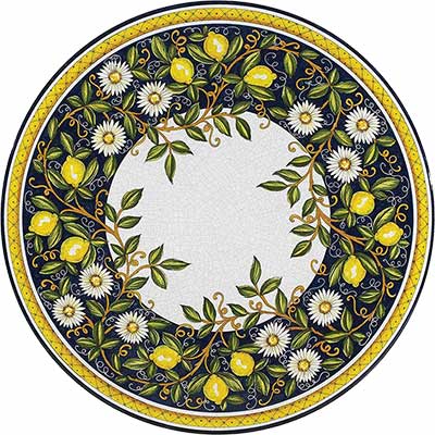 Tischplatte aus italienischem Lavastein im Design Giardino