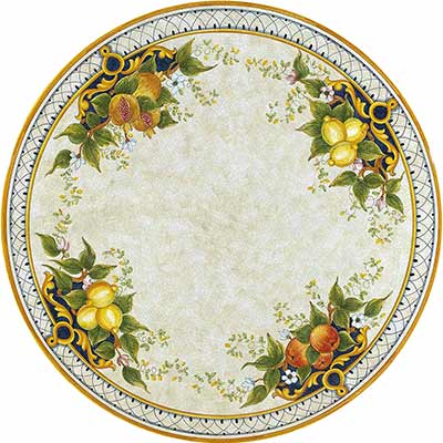 Tischplatte aus italienischem Lavastein im Design Melograno
