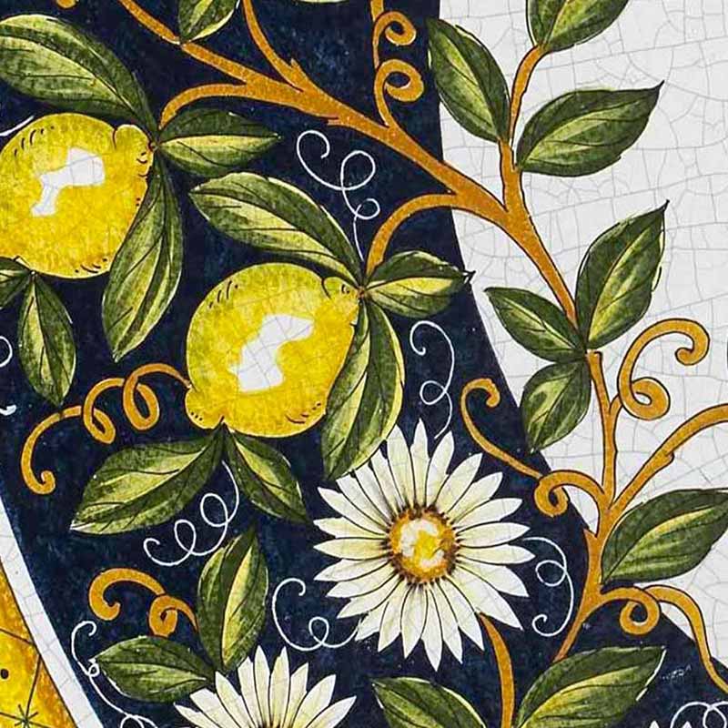 Muster von italienischer Tischplatte Giardino aus Lavastein