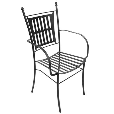 Black galvanized iron chair in Italian design Eva