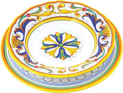 Ceramic tableware set in design Foligno