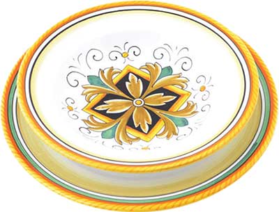 Ceramic tableware set in design Imperia